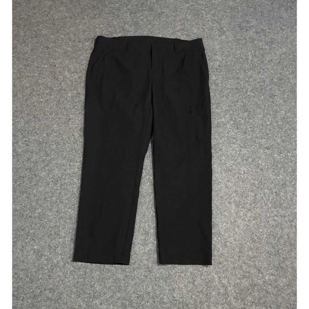 Athleta Palisades Ankle Pants Women’s Size 14 Nylon Straight Fit Black